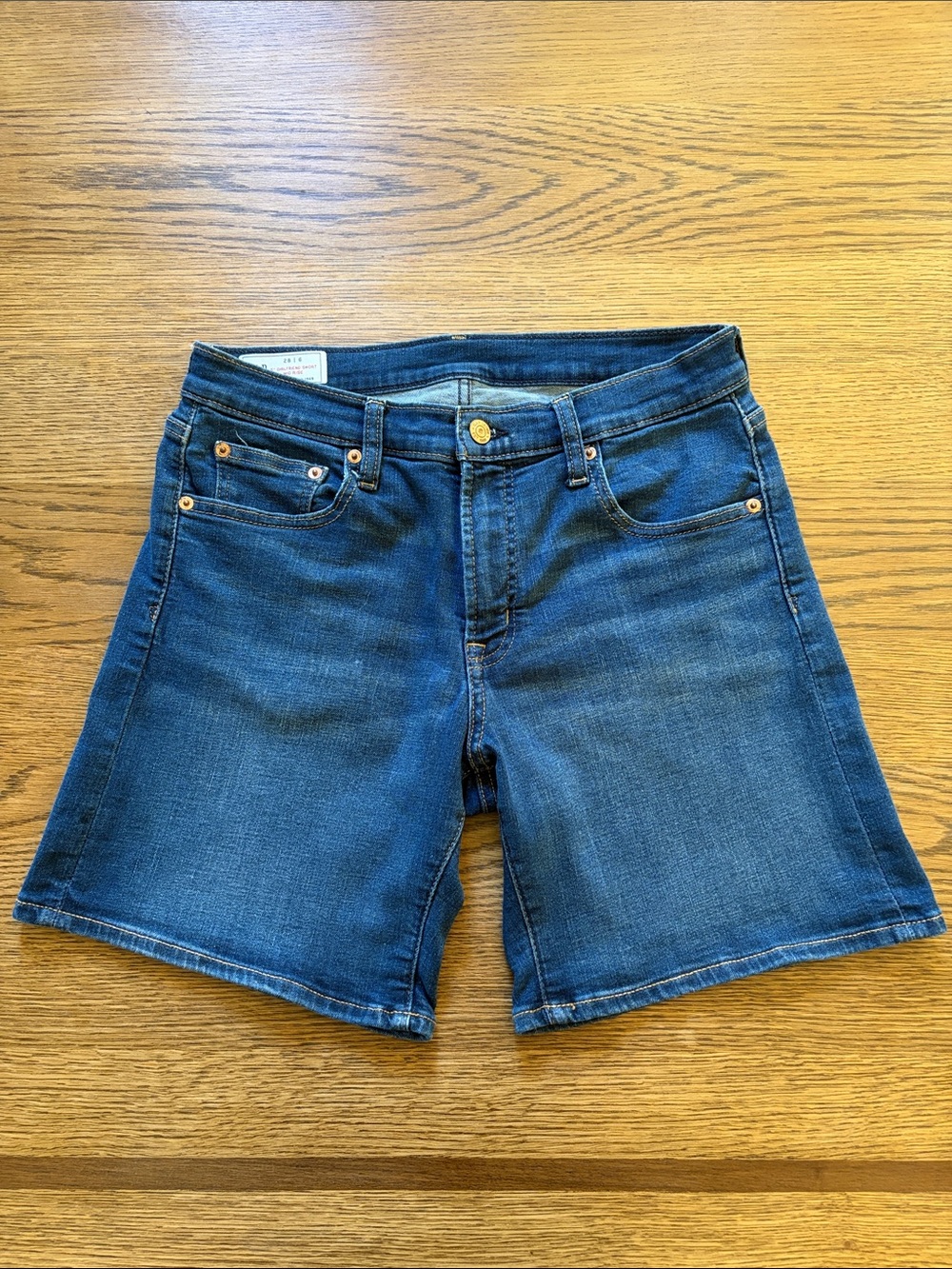 Gap Girlfriend Classic Dark Blue Denim Shorts